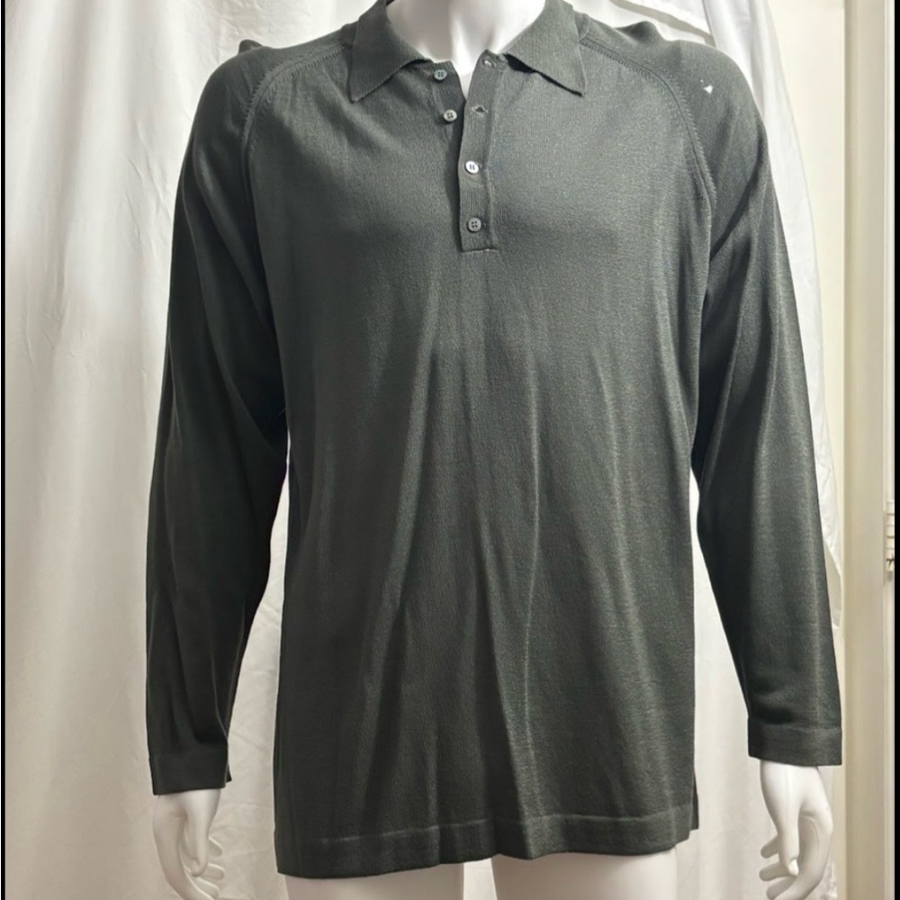 Classic Green Long Sleeve Polo Shirt